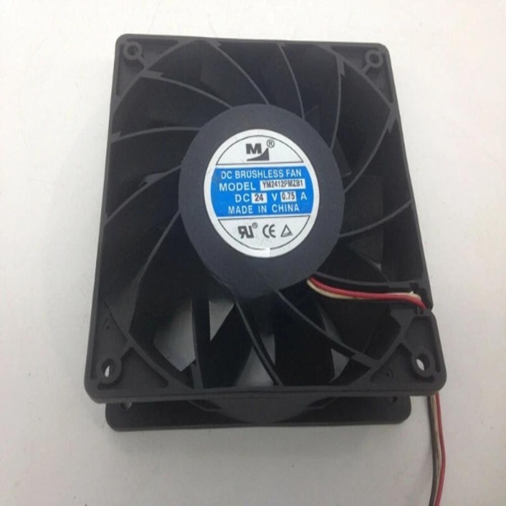 M YM2412PMZB1 24V 0.75A 12038mm Ball Bearing Inverter Industrial Large air volume Axial Cooling Fan