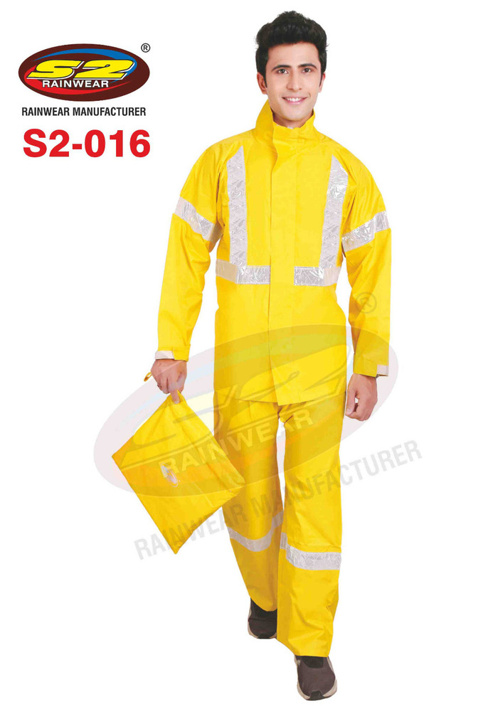 Flourescent PU Long Rain Coat
