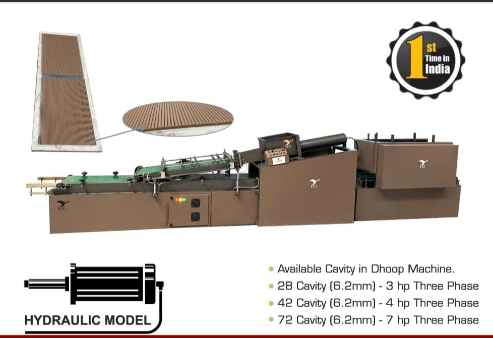 28 CAVITY DHOOP STICK MAKING MACHINE AUTO TRAY FEEDER - MANUAL STACKING