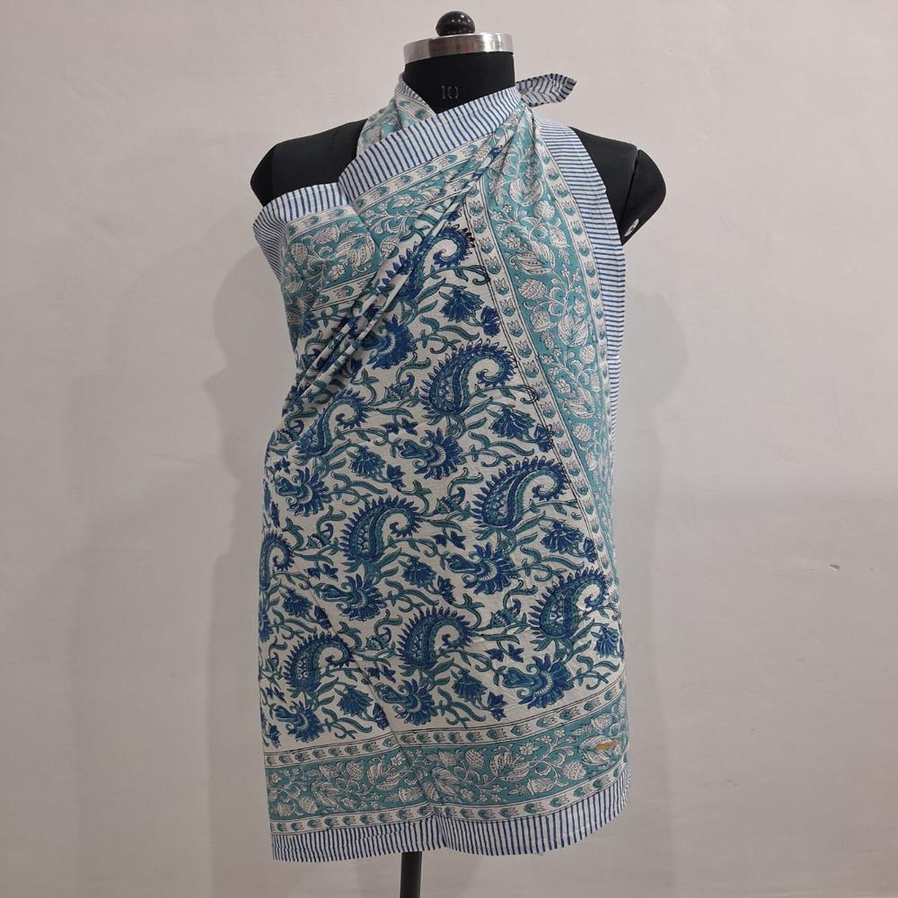 Pure Cotton Hand Block Printed Sarong