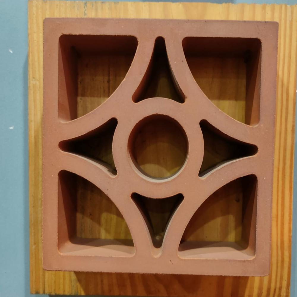 Terracotta zebra jali