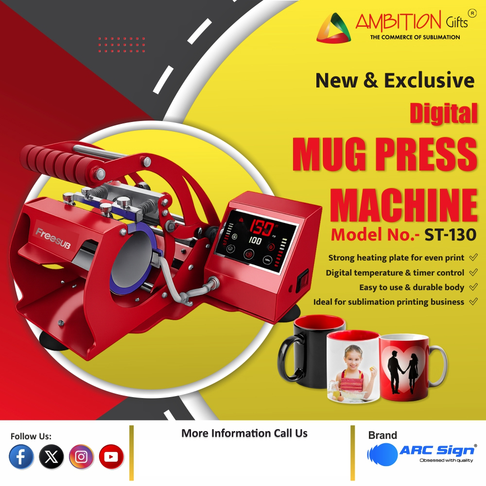 St 130R Touch Screen Mug Press Machine Digital Sublimation Mug Printing Machine - Automation Grade: 1