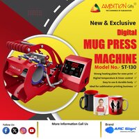 St 130r Touch Screen Mug Press Machine Digital Sublimation Mug Printing Machine - Automation Grade: 1