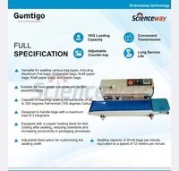 1kg Pouch Sealer Machine - Dimension (l*w*h): 350*180 Millimeter (mm)