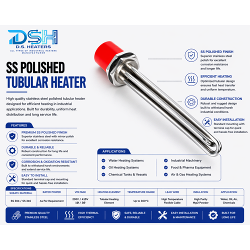 Bth Tubular Heater - Color: Silver
