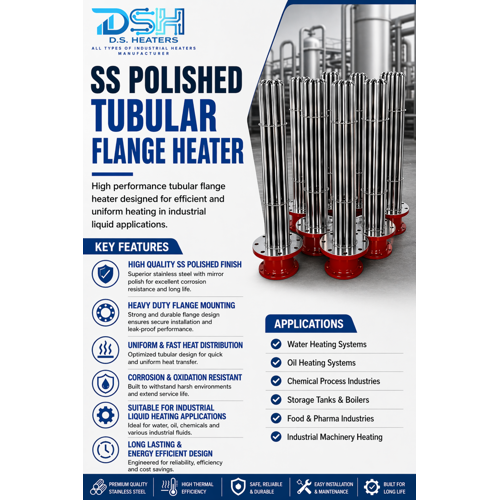 Flange Heater - Color: Silver