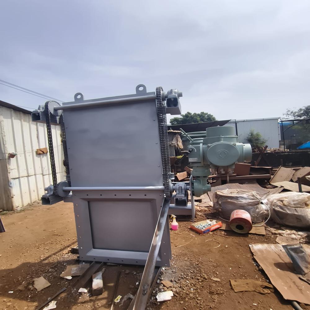 Mild Steel Motorized Guillotine Damper Gate