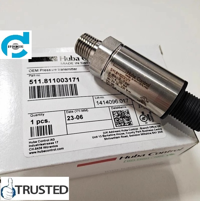 Huba I Pressure Transmitter Model 520.955S032401W RANGE: 0-700 BAR OUTPUT 4-20mA