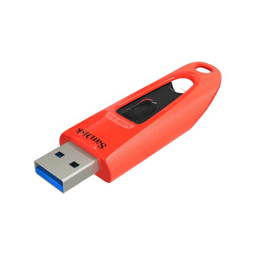 SanDisk Ultra USB 3.0 Flash Drive, CZ48 32GB, USB3.0, Stylish Sleek Design, Red