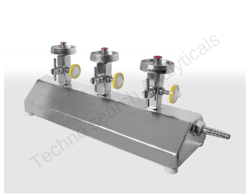 Sterility Test Manifold - Color: Silver