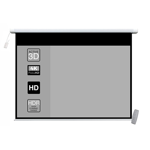 Motorized Projector Screen with ALR Grey Fabric