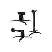 Projector Mount Universal Wall Or Ceiling Projection Mount Bracket With Adjustable Height And Extendable Arms Mount For Home And Office Projector (black) - Accuracy: 100  %