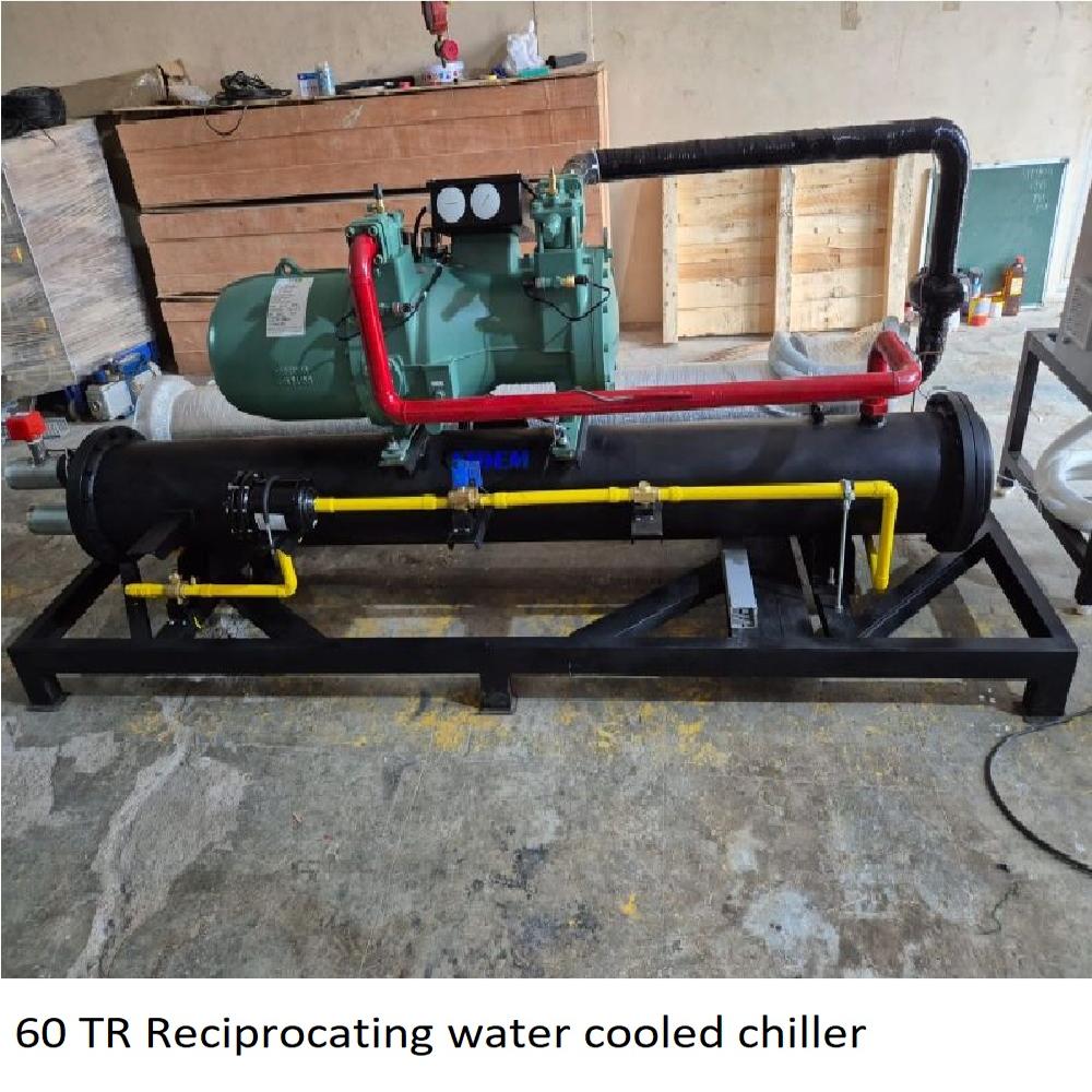 60 TR Reciprocating water cooled chiller