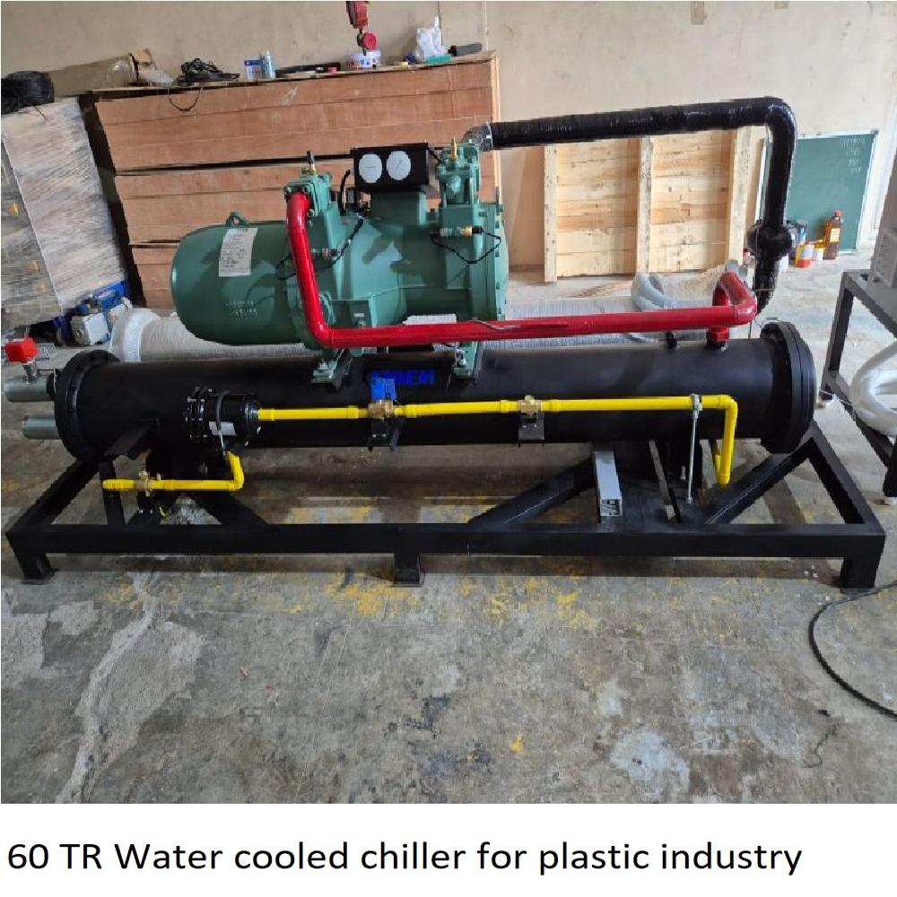 60 TR Water cooled chiller for plastic industry