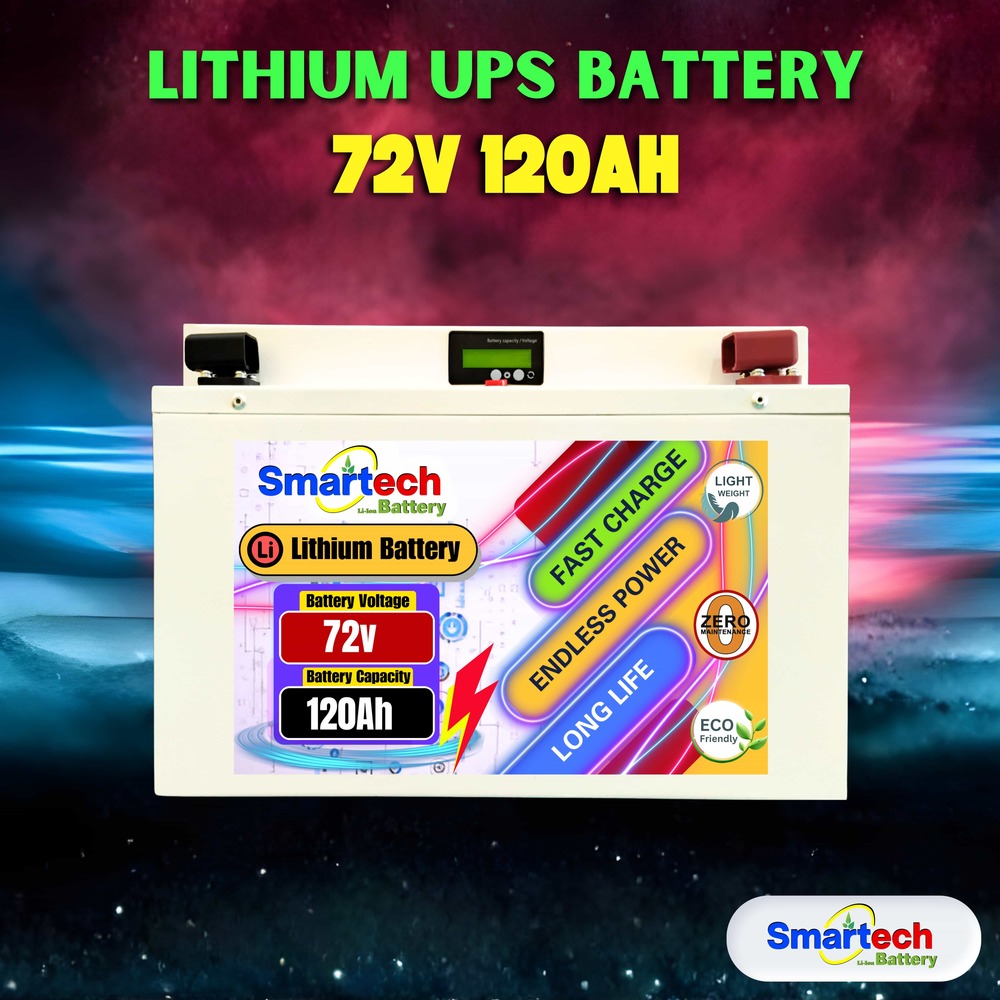 Ups Lithium Battery 72V 120Ah - Features: Over Voltage Protection    	Under Voltage Protection    	Over Current Protection    	Short Circuit Protection    	High Temperature Protection    	Low Temperature Protection    	Soft Switch    	Soc Display    	Communication     Can 2.0