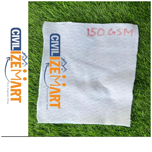150 GSM WHITE NON WOVEN GEOTEXTILE  FABRIC