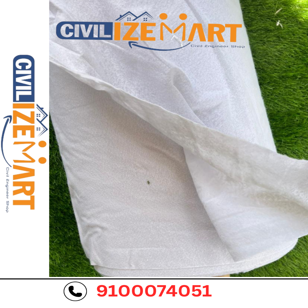 150 GSM WHITE NON WOVEN GEOTEXTILE  FABRIC