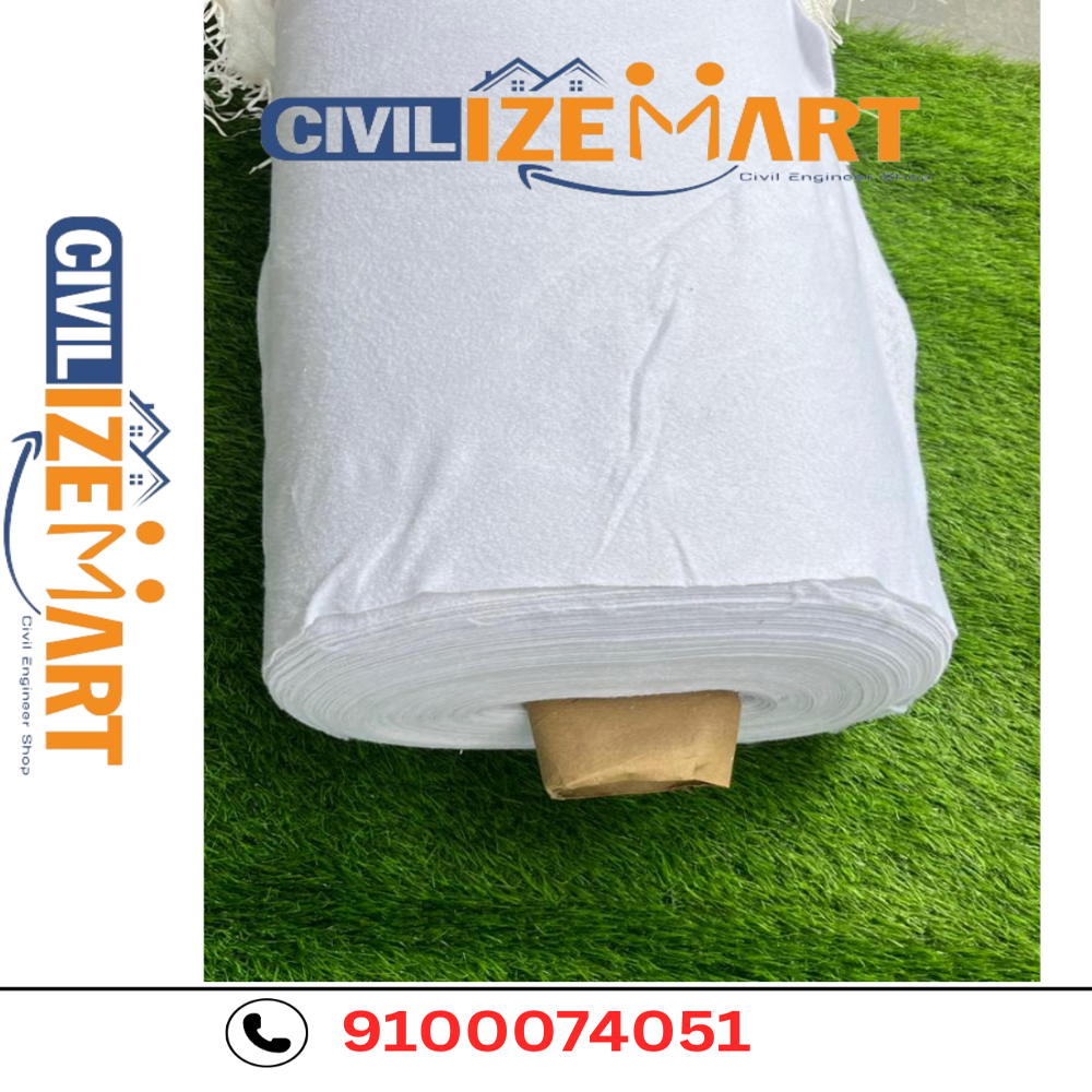 150 GSM WHITE NON WOVEN GEOTEXTILE  FABRIC