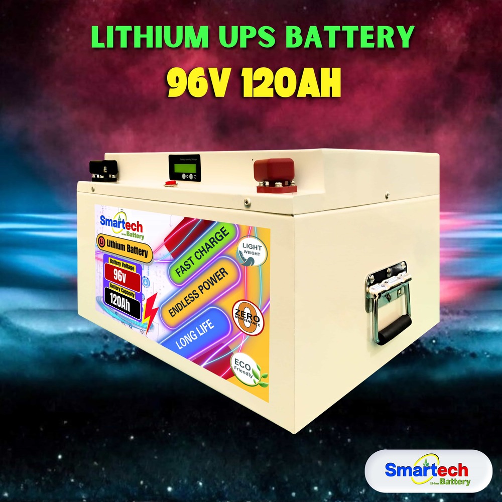 Ups Lithium Battery 96V 120Ah - Features: Over Voltage Protection    	Under Voltage Protection    	Over Current Protection    	Short Circuit Protection    	High Temperature Protection    	Low Temperature Protection    	Soft Switch    	Soc Display    	Communication     Can 2.0