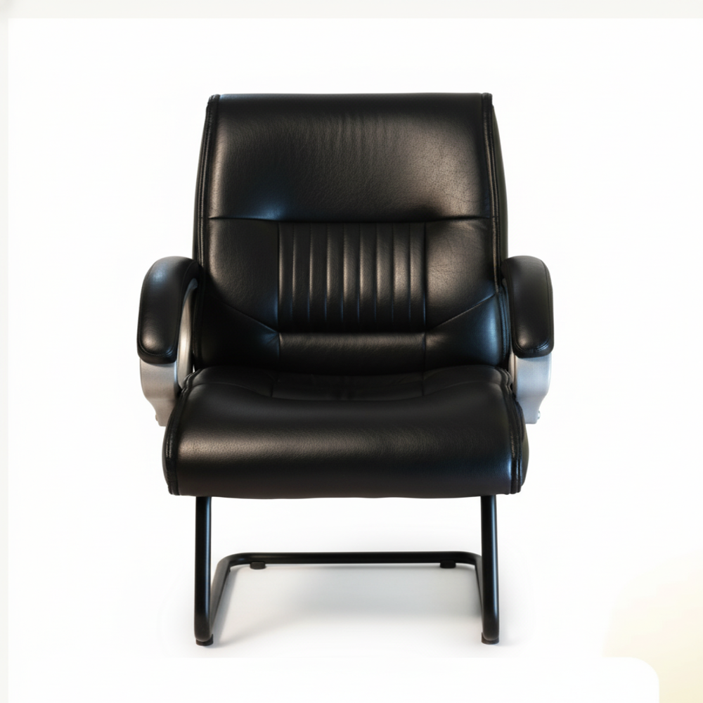Executive Visitor Chair with Cushioned Armrest