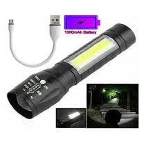 Rechargeable Led Torch - Color: Black