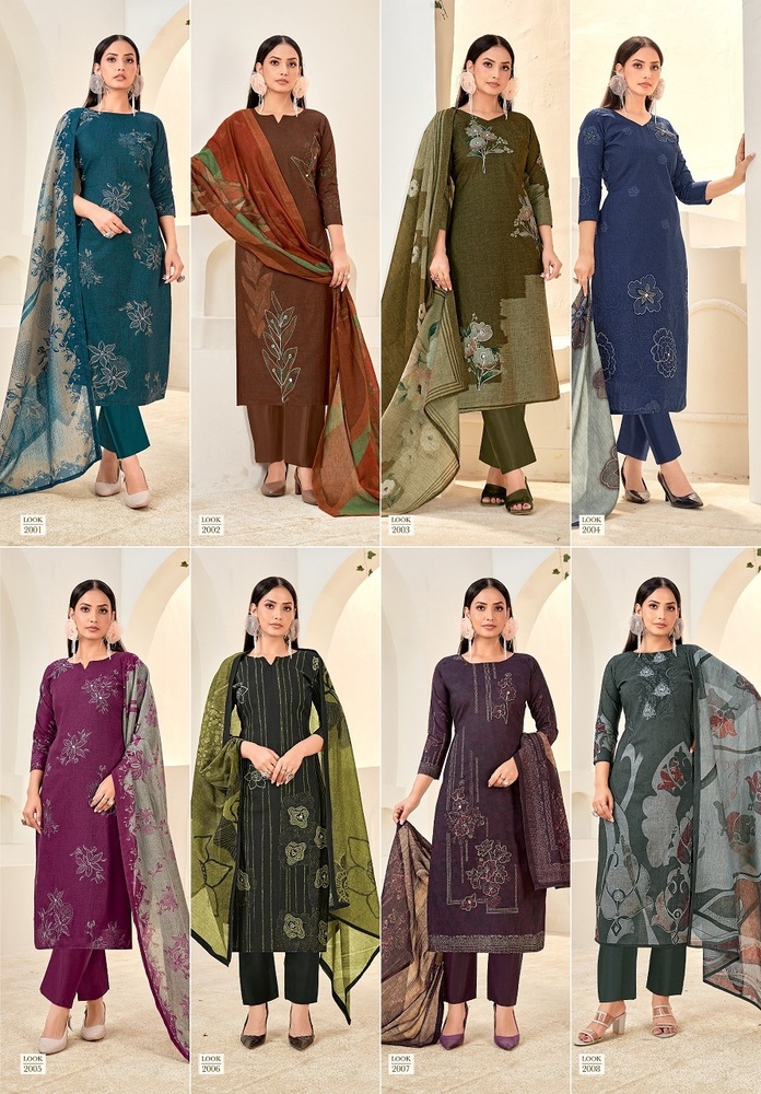 Rahi Fab Rising Silver Vol-2  Dress Material