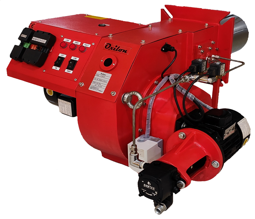Industrial Oil Burner - Color: Red