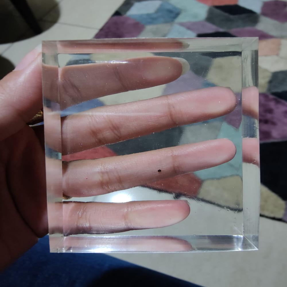 Art and craft used transparent epoxy resin and hardener