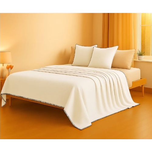 Off White Premium Flannel Blanket