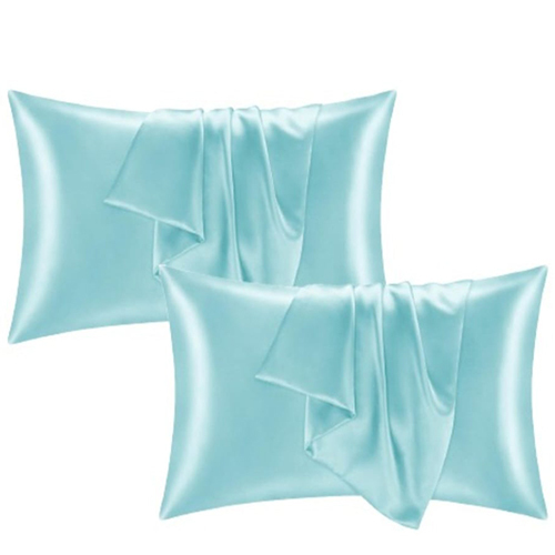 Light Blue Colour Satin Pillowcase