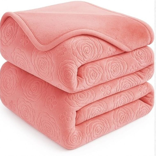 Light Pink Colour Mink Blanket