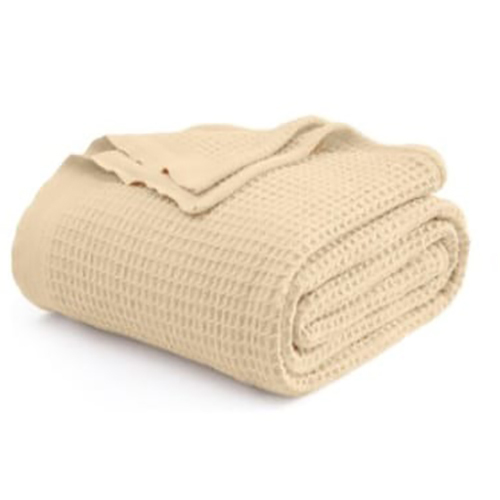 White Single Bed Marino Waffle Blankets