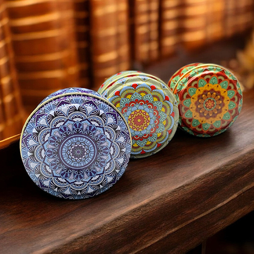 100gm Mandala Art Printed Tin Container