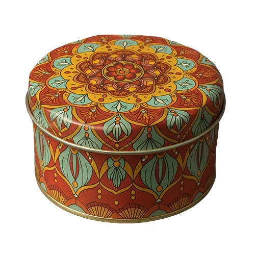 100 Gm Mandala Art Printed Tin Container
