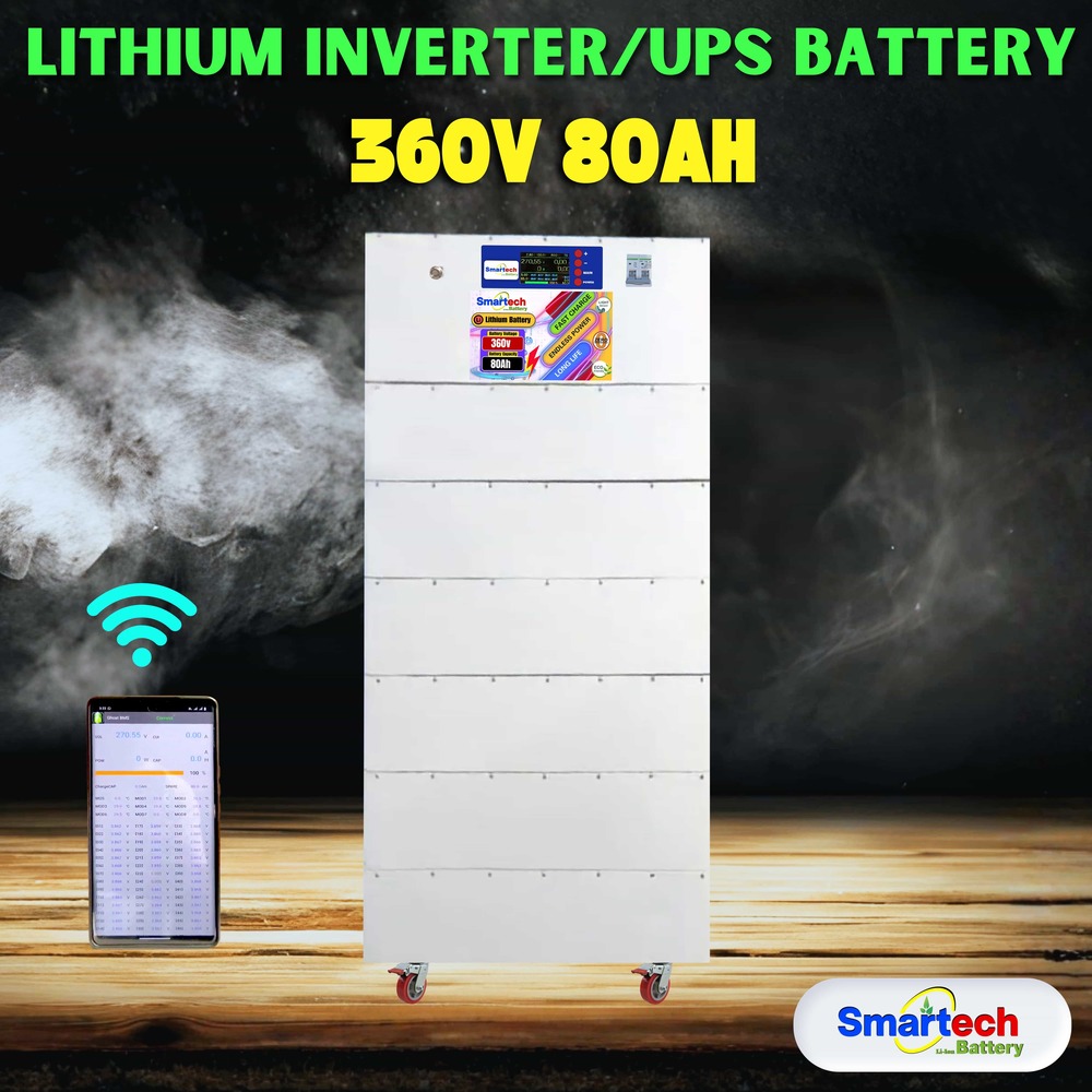 Lithium Inverter/Ups 360V 80Ah - Features: Over Voltage Protection    	Under Voltage Protection    	Over Current Protection    	Short Circuit Protection    	High Temperature Protection    	Low Temperature Protection    	Soft Switch    	Soc Display    	Communication     Can 2.0