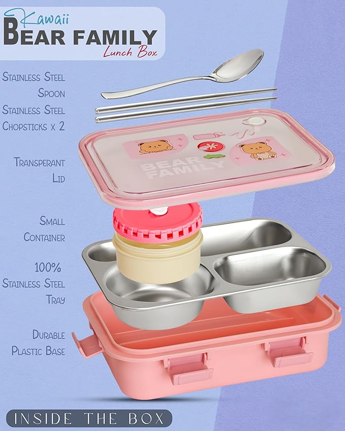 Bear Lunch Box - Capacity: 700 Milliliter (Ml)