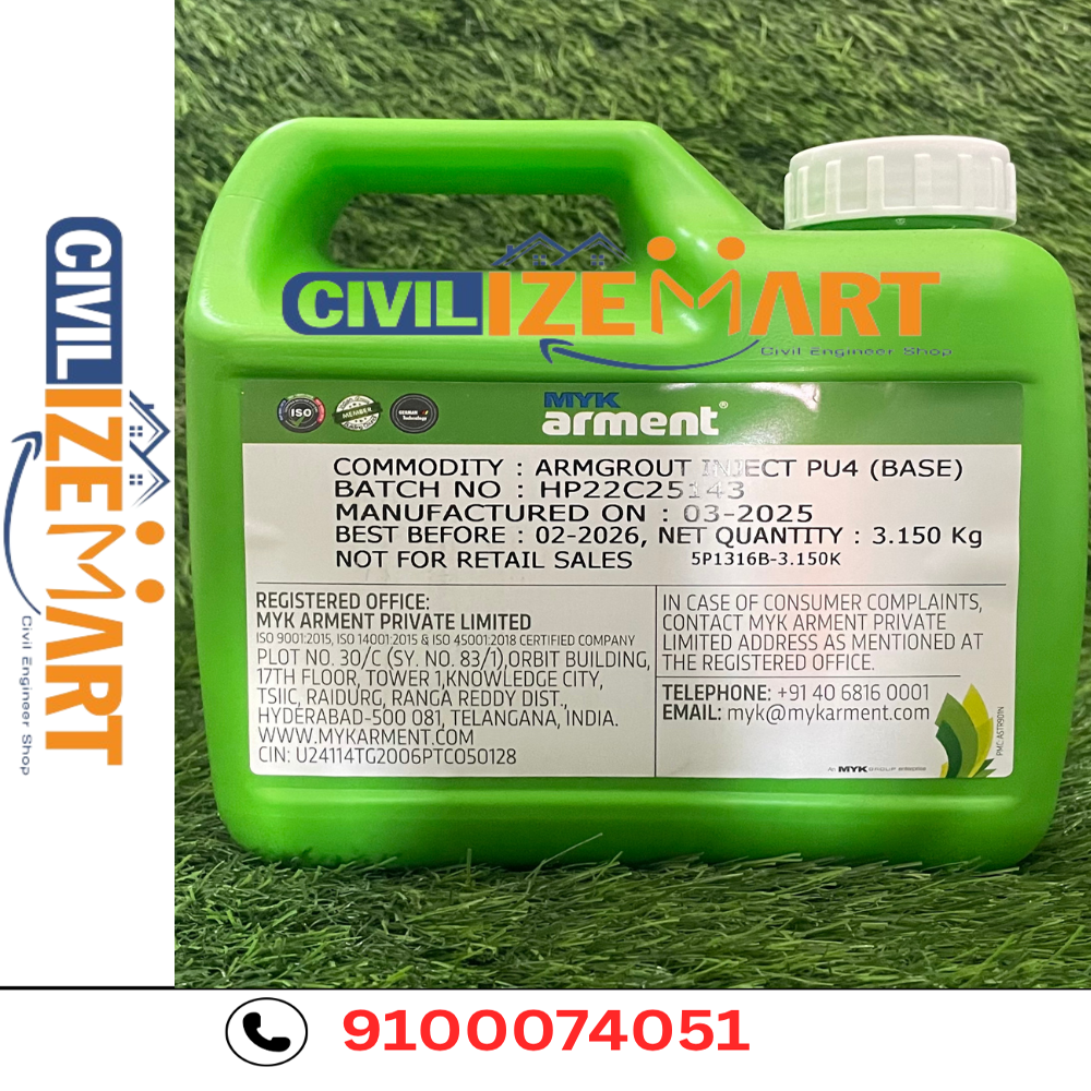 MYK ARMGROUT INJECT PU4 POLYURETHANE INJECTION RESIN,FOR INDUSTRIAL,GRADE STANDARD:CHEMICAL GRADE