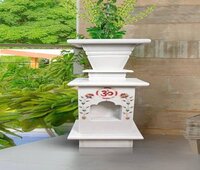 White Marble Tulsi Pot - Features: Eco-friendly