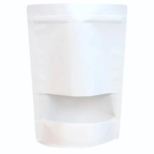 12x20cm White Kraft Paper Stand Up Pouches
