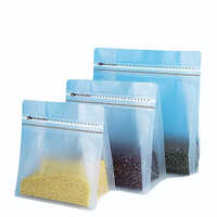 Cube Side Zipper Coffee Bag - Color: Transparent