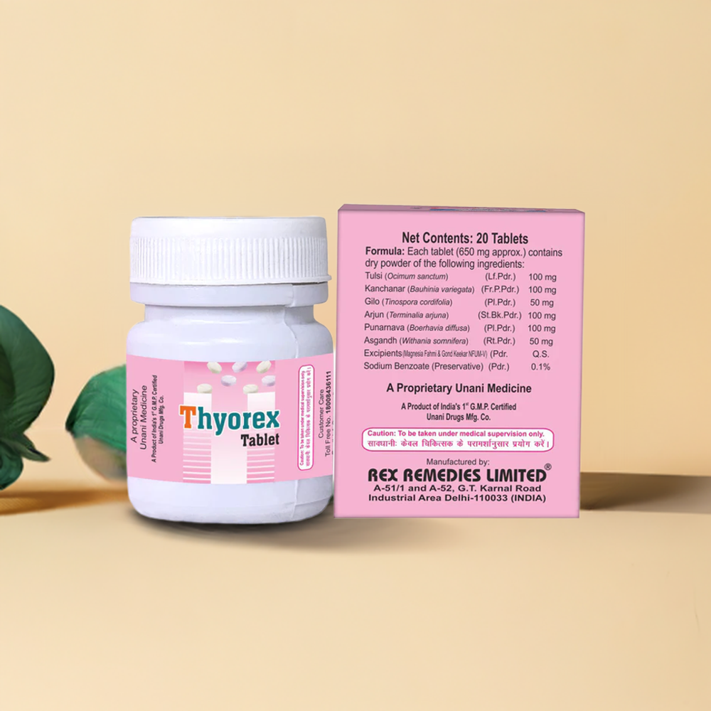 Rex Thyorex 20 Tablets - Age Group: For Adults
