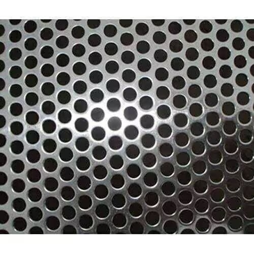 Perforated Sheets - Stainless Steel, Polished Finish, Silver Color | Ideal For Ventilation And Filtration In Various Applications