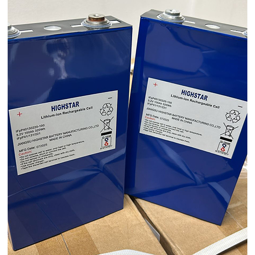 High Star Rechargeable 100Ah Lithium Ion Prismatic  Cell - Material: Lithium-Ion