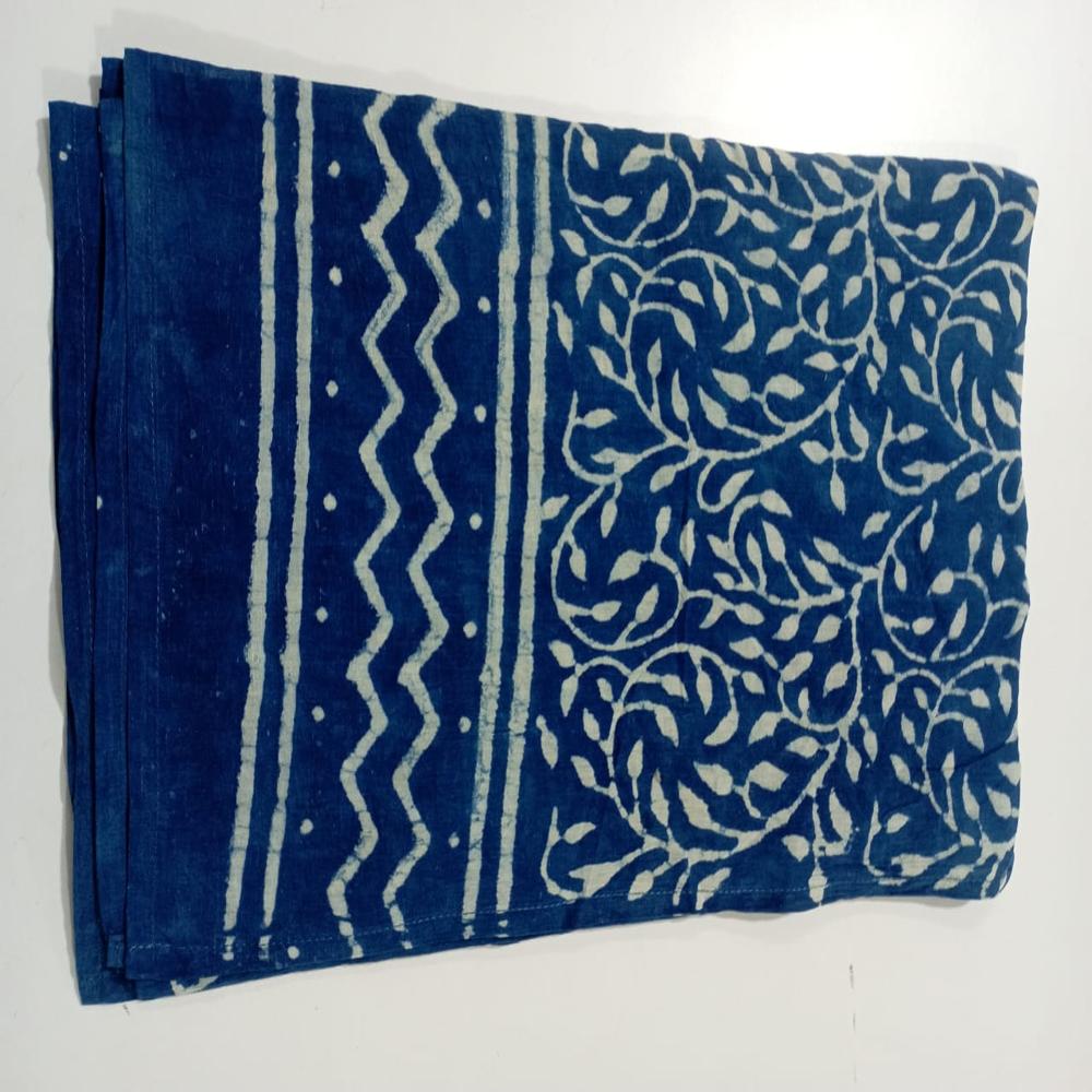Beautiful Indego  Hand Block  Printed Cotton Fabric