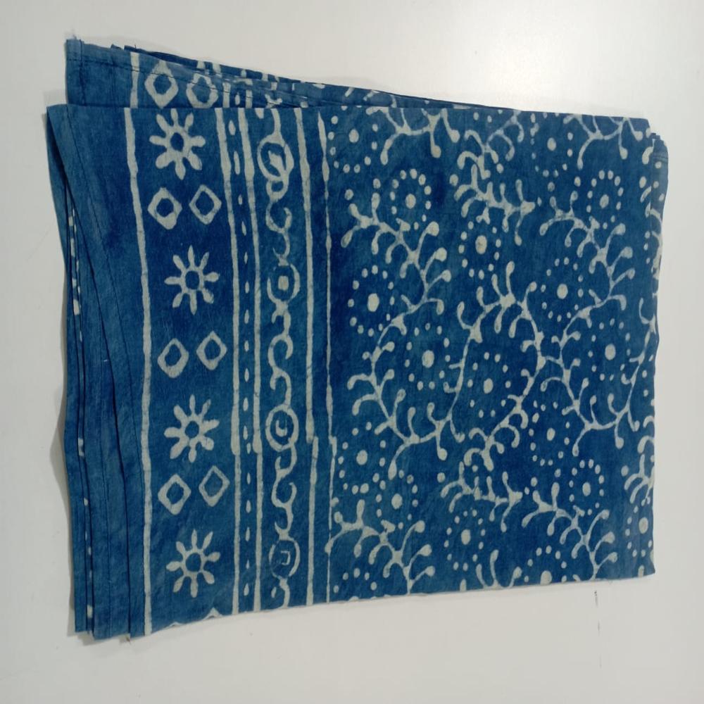 Beautiful Indego  Hand Block  Printed Cotton Fabric