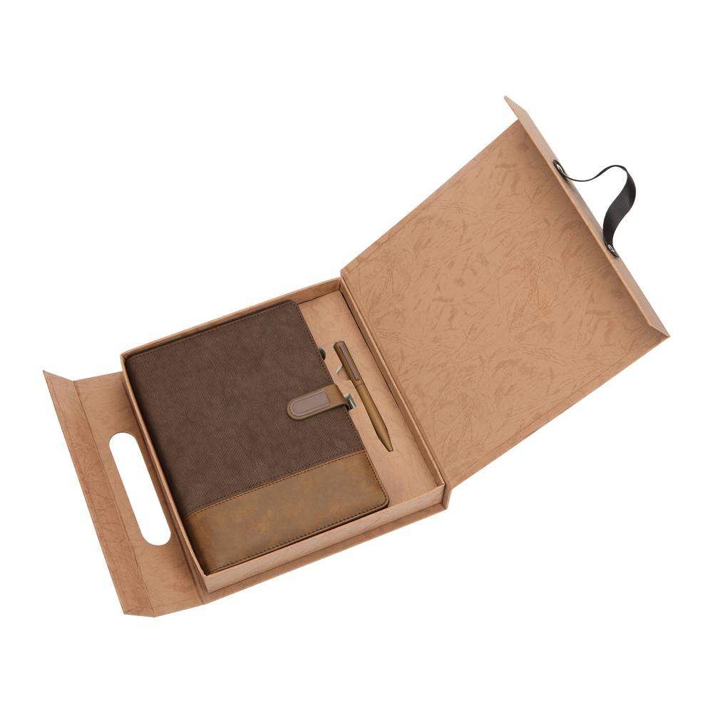 Diary & Pen Set With Inbuilt 10000 mah power bank & Wireless Charging