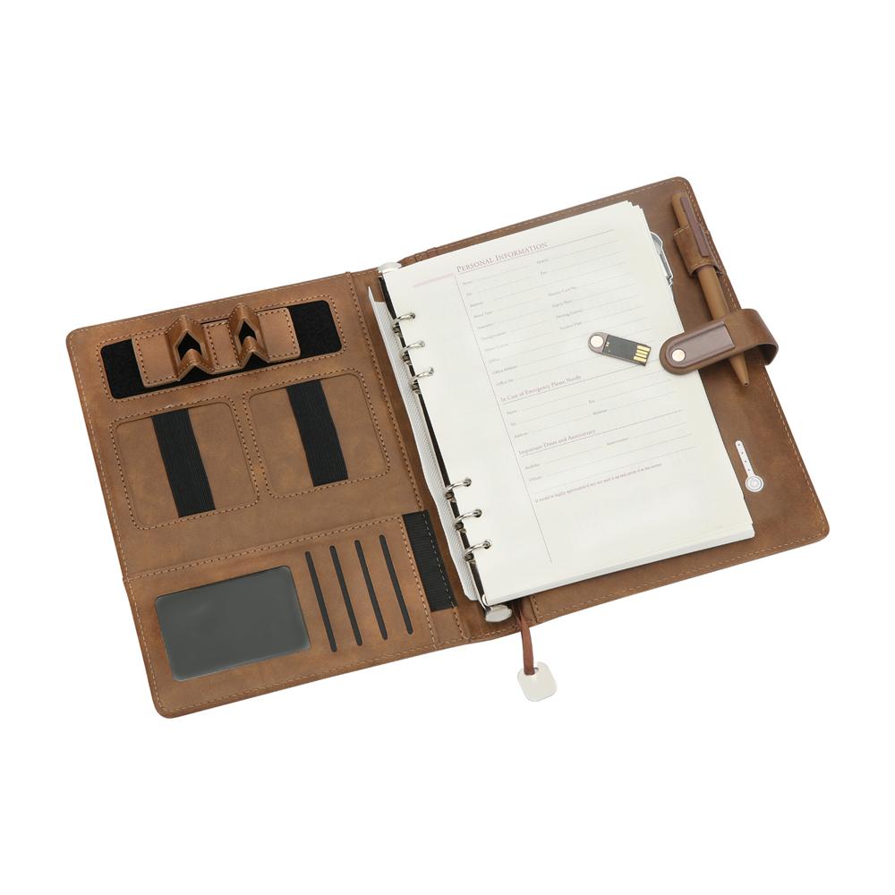 Diary & Pen Set With Inbuilt 10000 mah power bank & Wireless Charging