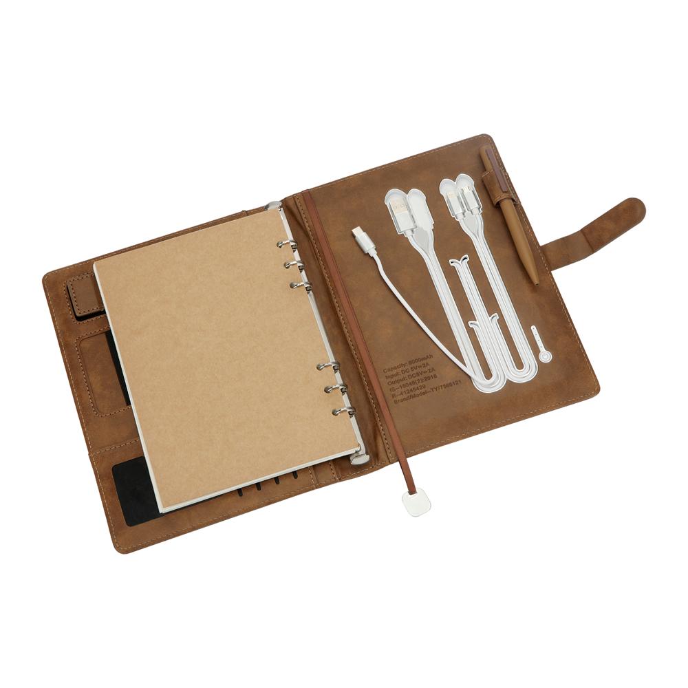 Diary & Pen Set With Inbuilt 10000 mah power bank & Wireless Charging