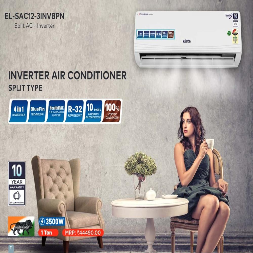  Elista Split Air Conditioner 1 Ton 3 star