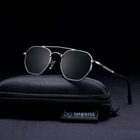 Phantom GunBlack Hexagon Sunglasses